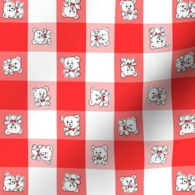 Teddy Bear Gingham | Red