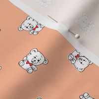 Bow Tie Teddy Bears | Salmon/Peach