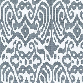 Charcoal Linen Ikat