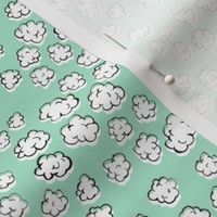 Popcorn Clouds | Aqua Green