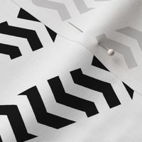 zigzag zebra chevron - black and white