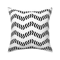 zigzag zebra chevron - black and white