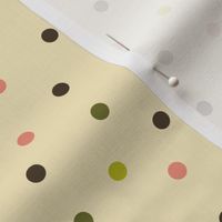 Dim Sum polka dots on cream