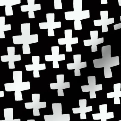 plus // black and white swiss cross baby kids nursery