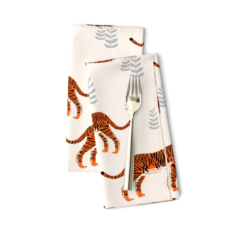 Safari Tiger - Cadmium Orange/Slate Grey/Champagne by Andrea Lauren