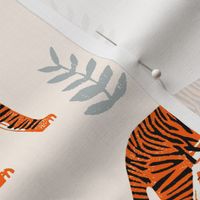 Safari Tiger - Cadmium Orange/Slate Grey/Champagne by Andrea Lauren