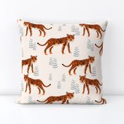 Safari Tiger - Cadmium Orange/Slate Grey/Champagne by Andrea Lauren