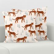 Safari Tiger - Cadmium Orange/Slate Grey/Champagne by Andrea Lauren