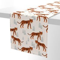 Safari Tiger - Cadmium Orange/Slate Grey/Champagne by Andrea Lauren