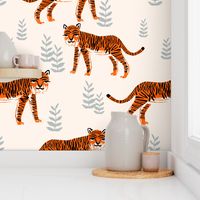 Safari Tiger - Cadmium Orange/Slate Grey/Champagne by Andrea Lauren