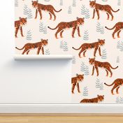 Safari Tiger - Cadmium Orange/Slate Grey/Champagne by Andrea Lauren