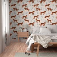 Safari Tiger - Cadmium Orange/Slate Grey/Champagne by Andrea Lauren