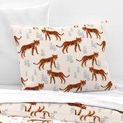 Safari Tiger - Cadmium Orange/Slate Grey/Champagne by Andrea Lauren