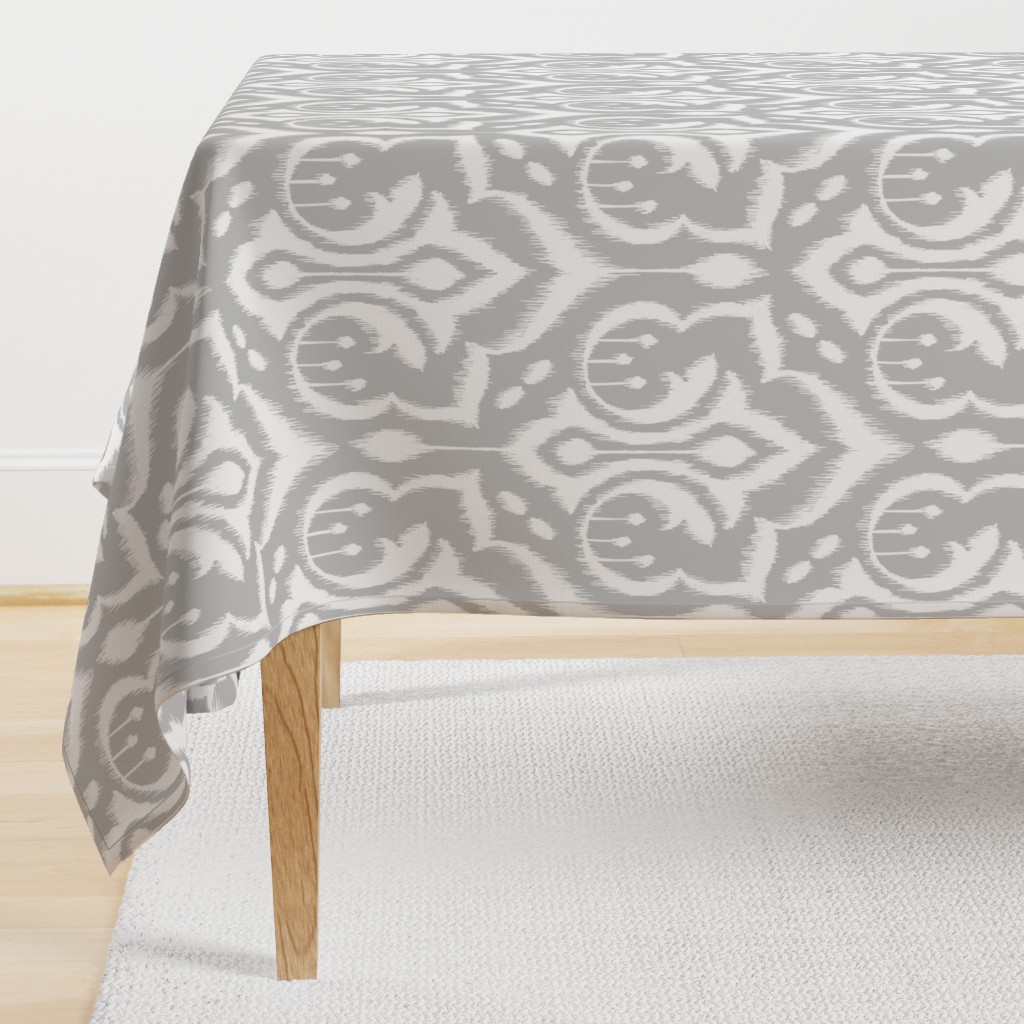 Ikat Damask Large_Silver