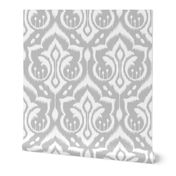 Ikat Damask Large_Silver