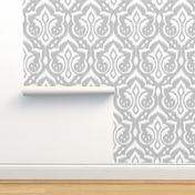 Ikat Damask Large_Silver