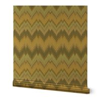 Yellow and Teal Ikat Chevron 