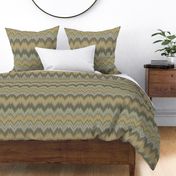 Yellow and Teal Ikat Chevron 