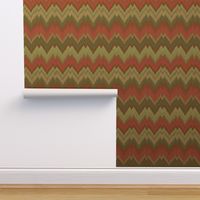 Raspberry and Teal Ikat Chevron