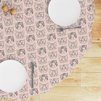 Cat Stack | Grey on Peach | Large