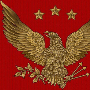 gold eagle - bright on red