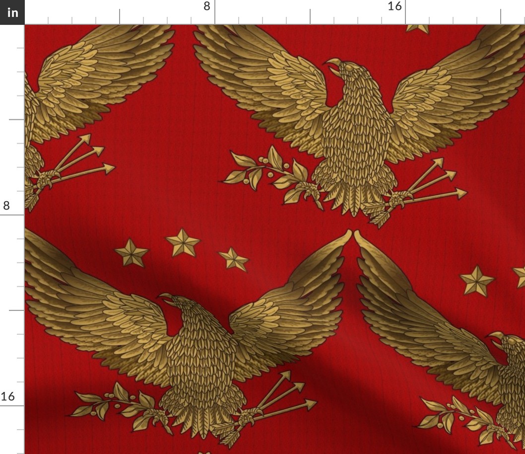 gold eagle - bright on red