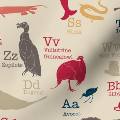 Obscure Animals Alphabet (Large)