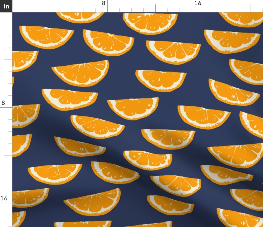 Summer Citrus - dark navy