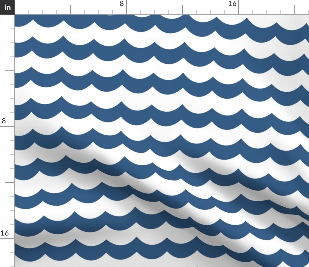 Chevron Waves in Deep Blue