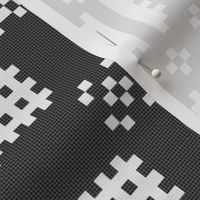 Welsh Picnic Blanket - Black and White - Dark