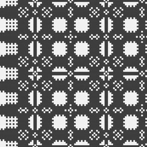 Welsh Picnic Blanket - Black and White - Dark