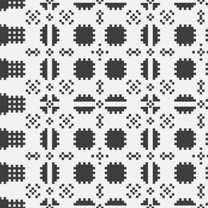 Welsh Picnic Blanket - Black and White - Light