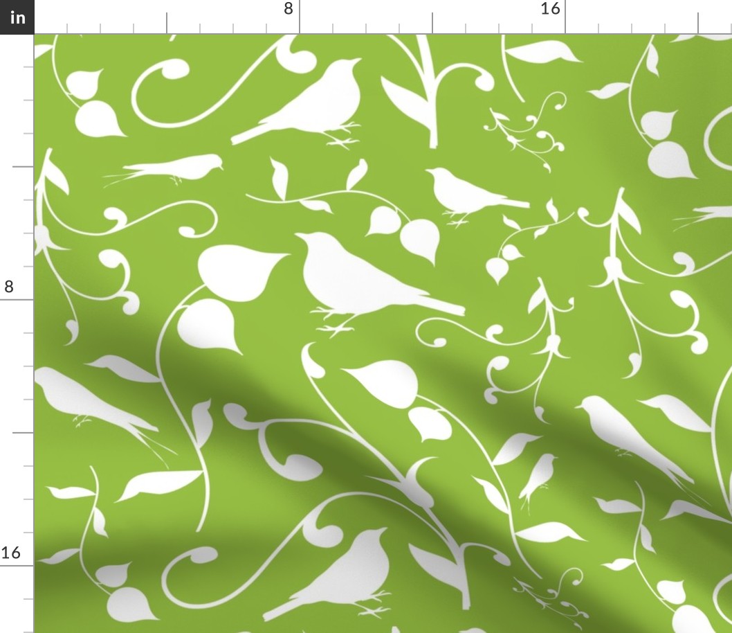 Swirly Bird Large Print Olive