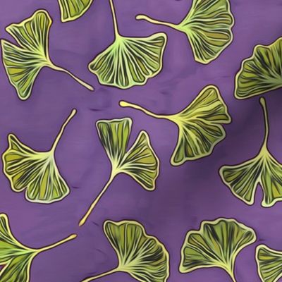 Ginkgos on Purple