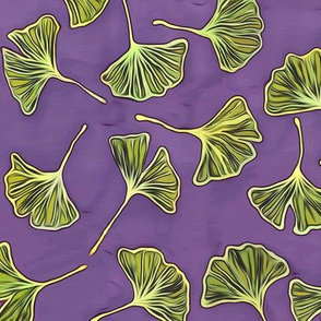 Ginkgos on Purple