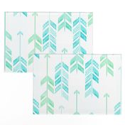 Herringbone Arrows in Blue & Green