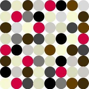 neutral dots with red