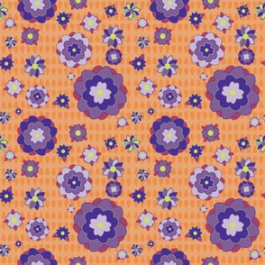 Elephant's Garden (Tangerine Violet) - Scattered Flowers
