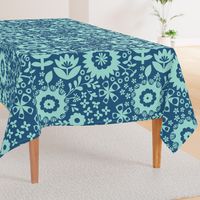 Spring Dream - Aqua /Denim - Large Scale