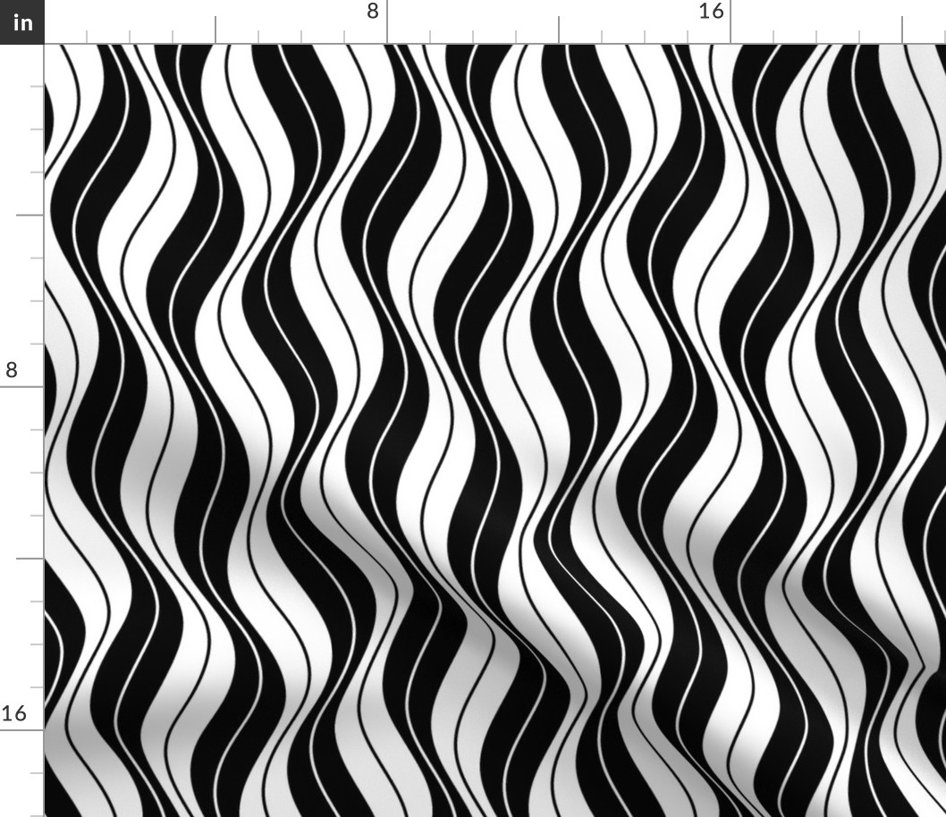 02194857 : veined sine waves : black & white