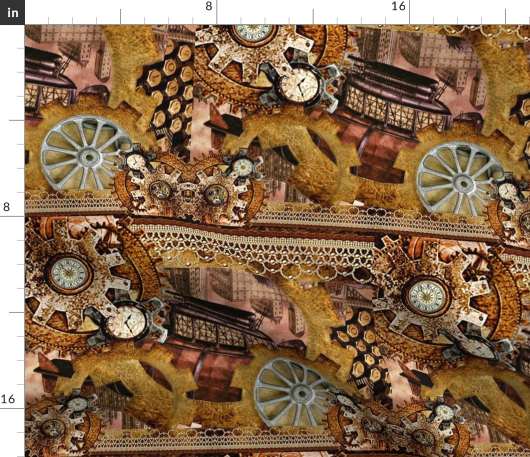 Come Fly With Me Steampunk Collage