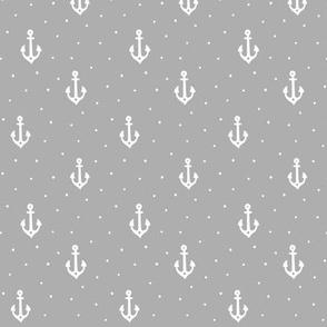 Cute Little Anchors | Grey Background