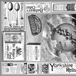 Tea Towel: Vintage British Ads