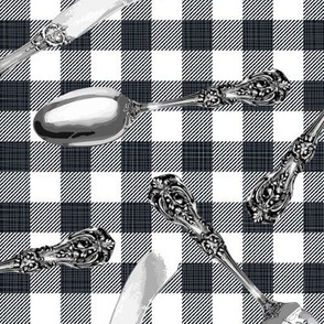 Julie's Picnic Silverware BW