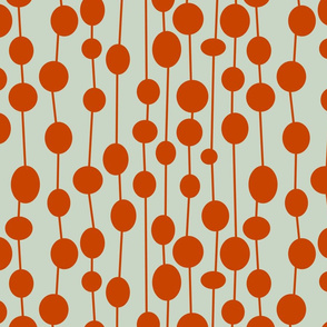 Orange Beaded Curtain