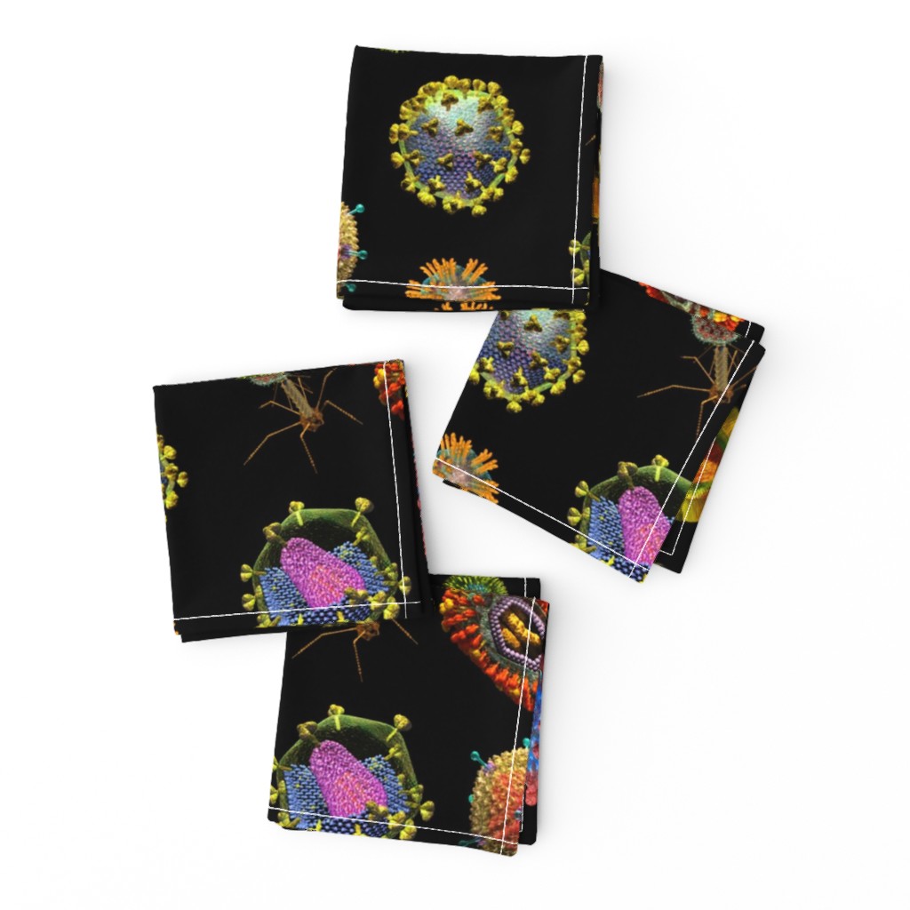 VIRUS on BLACK Covid 19 Scrubs