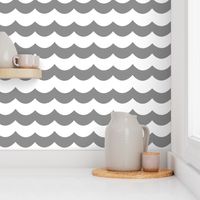 Chevron Waves in Gray