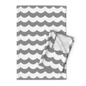 Chevron Waves in Gray