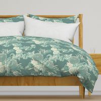 mid century modern floral ~ Hummingbird Linen