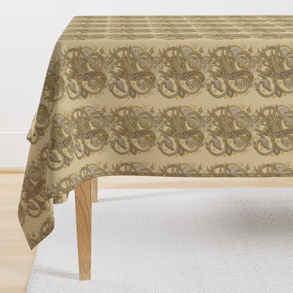 Celtic Bird ~ Beige Linen